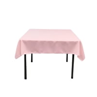 Mantel La Linen De Popelina De Poliéster Cuadrado 132 X 132 Cm, Color Rosa