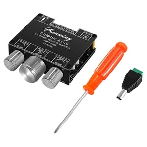 Magideal - Placa Amplificadora De Subwoofer De 2.1 Canales, Placa Amplificadora Estéreo Con Control De Aplicación Y Control De Volumen, Mini Módulo Amplificador