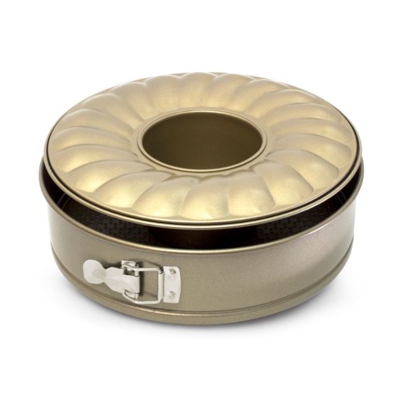 Molde Fondo Flor Desmontable 1 Pieza Acero Al Carbono Dorado