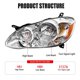 thumbnail image 3 of Par de faros TopAutoGear para Toyota Corolla 2003‑2008, lente clara y carcasa cromada, 3 of 7