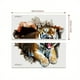 thumbnail image 2 of 2pcs 3D Tiger Breaking Through The Wall Decoration Wall Sticker, Self-adhesive Removable PVC Sticker Suitable For Living Room Bedroom Decoration Painting, 2 of 2