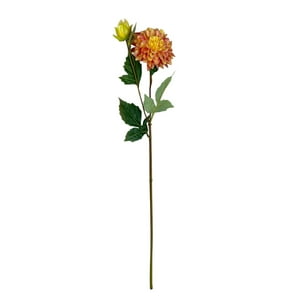 Corel - Flor Dahlia Naranja Rosa 68Cm