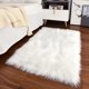thumbnail image 1 of Xiao Hua Alfombra de Felpa Esponjosa de Imitación de Piel de Oveja, Alfombra de Felpa Suave Adecuada para Dormitorio y Sala de Estar, 23.62 X 35.43in, Blanco, 1 of 4