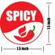 thumbnail image 2 of Pegatinas Remarkable Spicy, 1,5 cm, advertencia alimentaria para supermercado, 500 unidades, 2 of 2