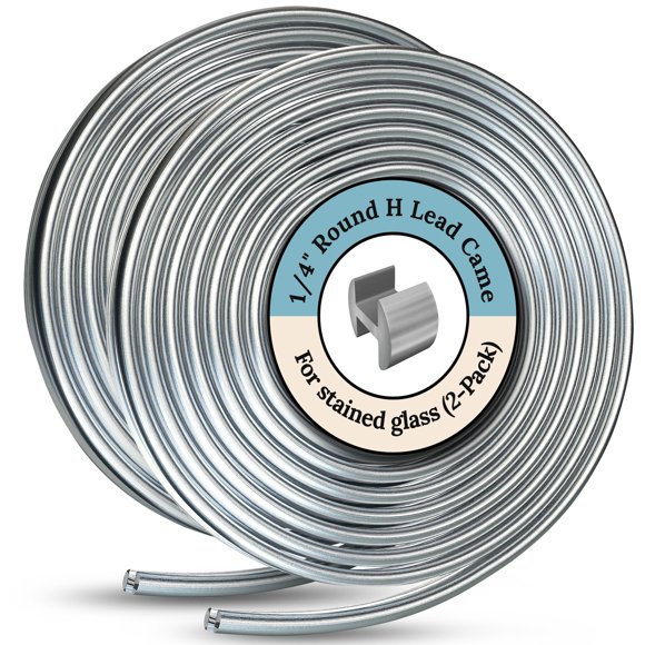 Cinta de plomo Glassco 1/4" Redonda H 3,7 m (2 unidades)