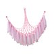 thumbnail image 4 of Juguete Creativo Hamaca Montado En La Pared Soporte De Juguete Para Ni?os Con Decoración De Borlas 107cmx107cmx140cm Rosa, 4 of 5