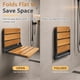 thumbnail image 5 of Asiento de Ducha Plegable de Teca Koretech de Acero Inoxidable para Seguridad en el Baño, 5 of 6