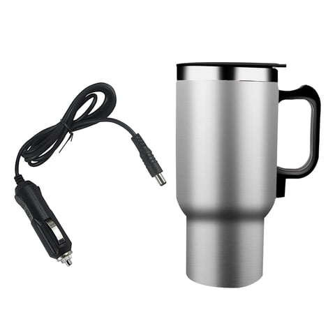 Magideal - Calentador Eléctrico Para Coche, Tazón Taza, Hervidor De Viaje, 12V, 0,48L, 12X15,5 Cm, Portátil, Máximo 70 Degreec, Para Agua, Té, Café, Leche, Resistente
