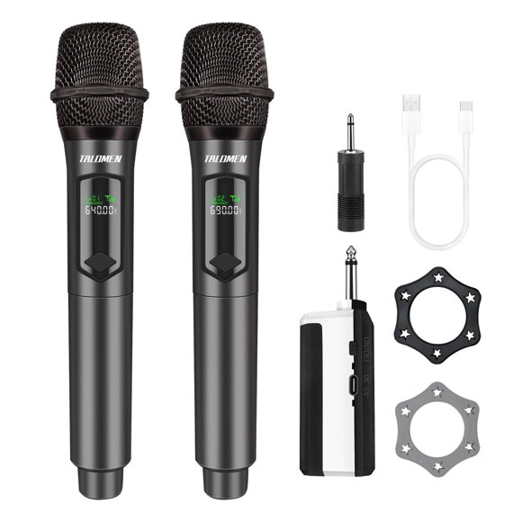 Micrófono inalámbrico talomen K60-2 Professional Dual Handheld
