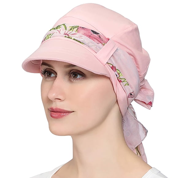 Gorras Chemo Hats Con Forro De Algodón De Bambú Para Vendedores De Periódicos Rosas