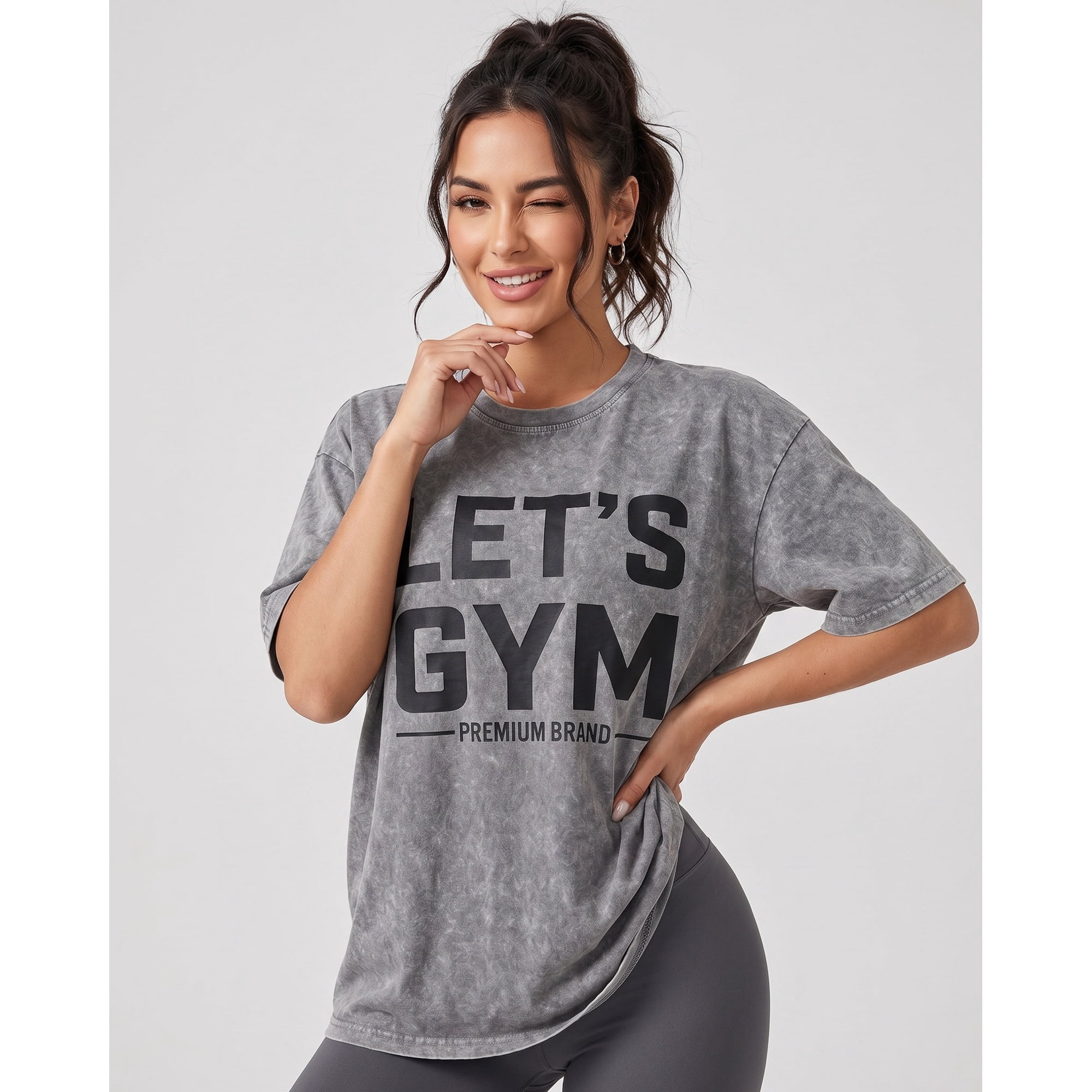 Flix Spa - Polera Training Mujer Lets Gym Retro Estilo Moderno - A366