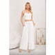 thumbnail image 1 of Pantalon Palazzo Algodon Mujer Tipo Lino Casual Playero Bolsillos 3004, 1 of 2
