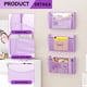 thumbnail image 4 of Organizador de archivos de pared GDINDINFAN de malla metálica con 3 compartimentos, color morado, 4 of 7