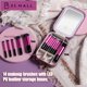 thumbnail image 2 of Brochas de Maquillaje BS-MALL 14 Piezas con Espejo LED y Luz – Color Púrpura, 2 of 6