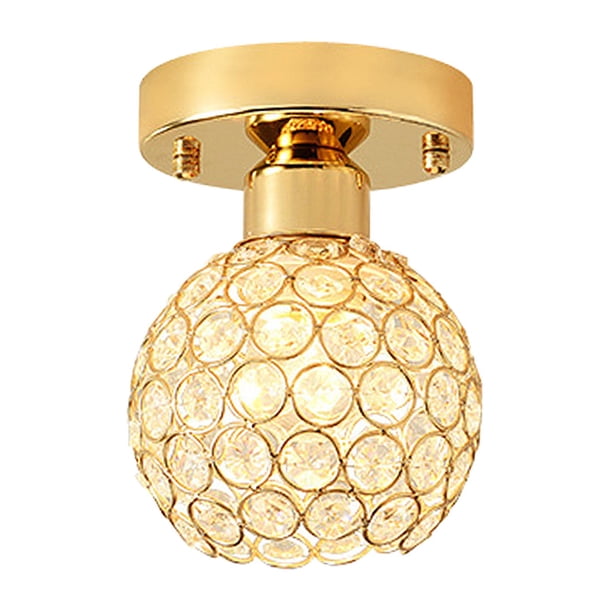 Lámpara de techo de cristal LED con base E26, montaje empotrado, accesorio de iluminación cercano al techo, lámpara de araña para oficina, balcón, coc Estilo B