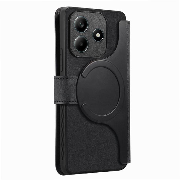 Funda Billetera Magnética para Xiaomi Redmi Note 14 4G Soporte Tarjetas Desmontable Negro