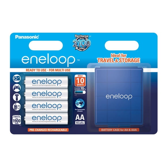 Baterías Eneloop AA 1900 mAh + Estuche BK-3MCCEC4BE
