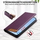 thumbnail image 3 of Funda Tipo Cartera de Cuero Sintético para Samsung Galaxy S25 Edge Bloqueo RFID, con Ranuras para Tarjetas y Bolsillo para Efectivo, Cierre Magnético Fuerte Morado, 3 of 6