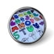 thumbnail image 1 of Alphabet Lore-Theme Round Button Badge: Premium Metal Construction, Ideal for High-End Events 2.8 cm, 1 of 6