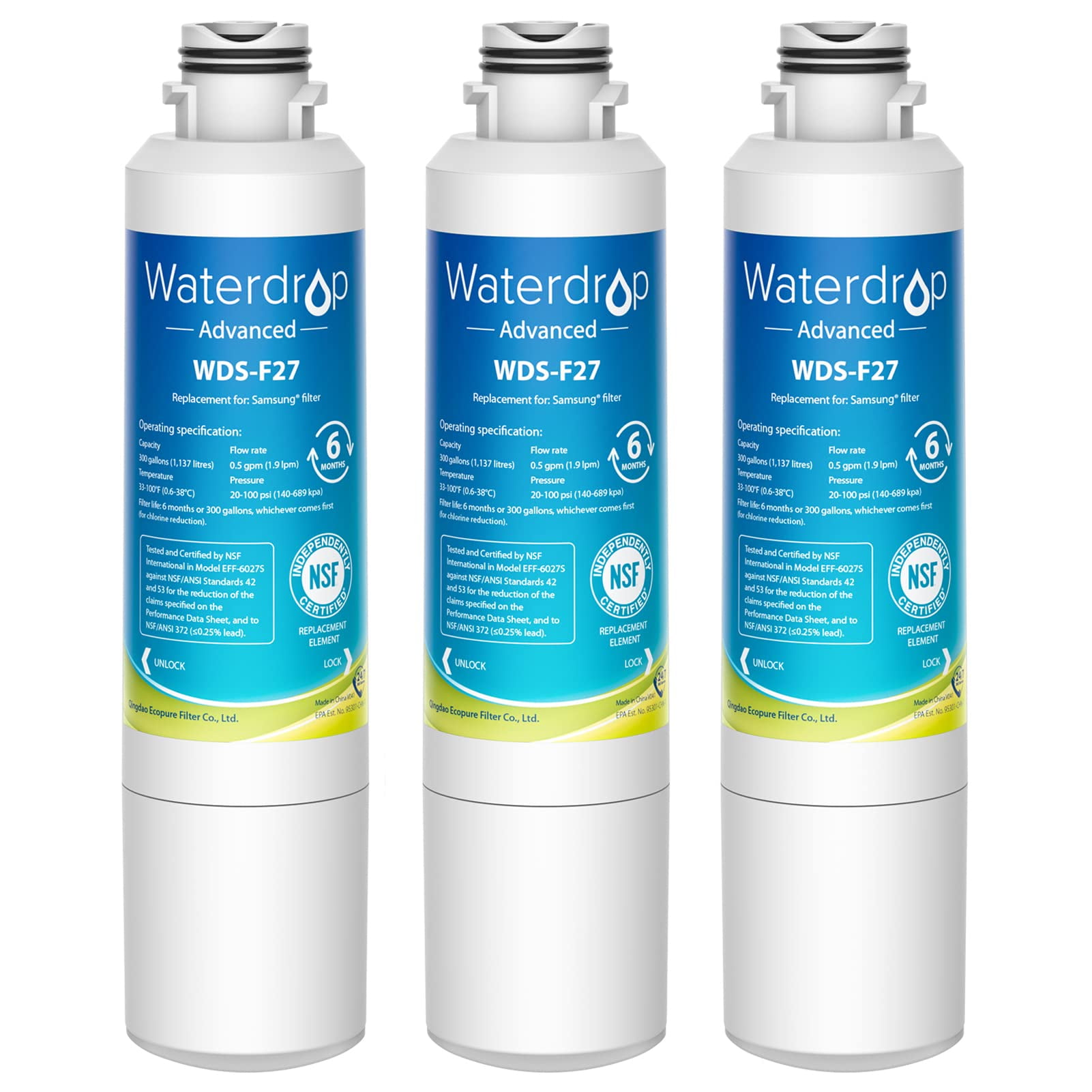 Waterdrop - Filtro De Agua Para Refrigerador Da29 00020b Para Samsung