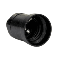 Mec - Portalampara E-27 Negro 5000Pr0410