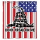 thumbnail image 1 of Cortina de ducha con la bandera estadounidense roja "Don't Tread On Me" y ganchos (66 x 72 pulgadas), 1 of 3