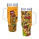 thumbnail image 4 of Scooby-Doo Aventura Vaso aislado de acero inoxidable con asa, diseño temático, regalo para familia, amigos y fans; incluye pajita y encaja en el portavasos estándar, 40 oz, 4 of 6