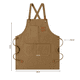 thumbnail image 4 of Pechera Delantal Cocina Barbacoa Parrilla Premium Peluquero Marrón, 4 of 4
