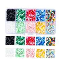 Magideal - 10 Rejillas De Cuentas De Vidrio De Colores, Juego De Surtido De Cuentas, Juego De Cuentas Espaciadoras, Cuentas Pequeñas Para Hacer Joyas, Sombreros, D