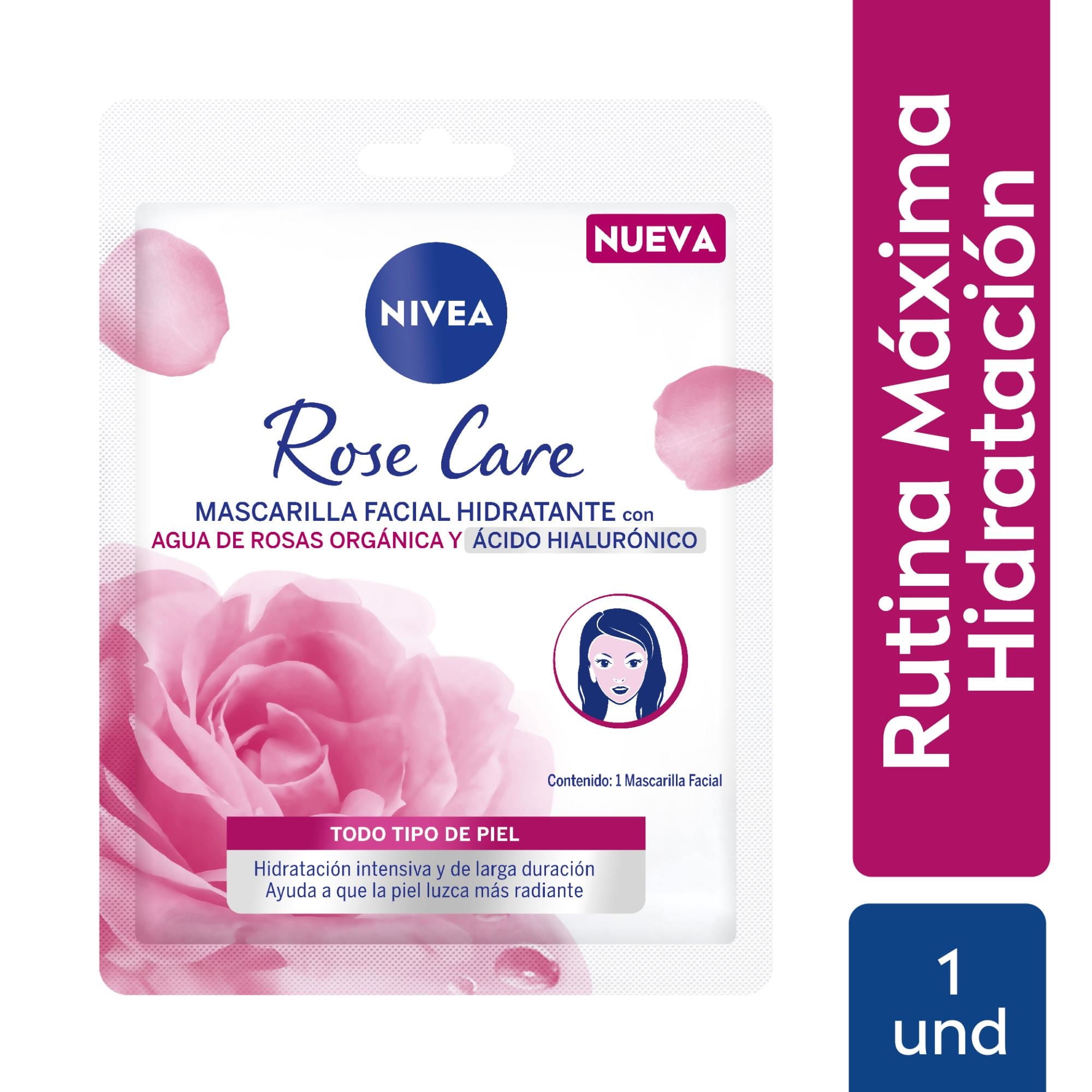 Mascarilla Hidratante Agua De Rosas 1 Un Nivea