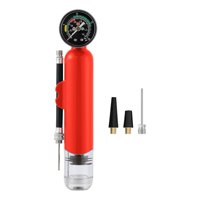 Ioensy - Bomba De Pelota Con Manómetro, Pelota De Yoga Ligera, Bomba De Baloncesto Portátil, Color Rojo