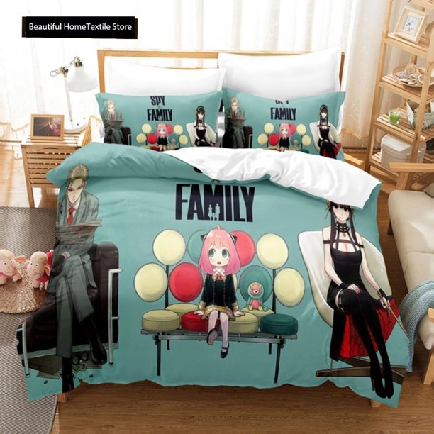 SPY×FAMILY Bedding Set Anya Forger Duvet Cover Set Microfiber Single Queen King Twin Full Size Duvet Cover For GiftsBed Sheets