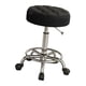 thumbnail image 4 of Taburete de salón giratorio ajustable con reposapiés de 45 cm a 58 cm con elevación de gas hidráulica redonda con ruedas para guitarristas, resistente Negro, 4 of 5