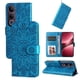 thumbnail image 1 of Funda tipo cartera FOXDOCK para Vivo V50 Lite , diseño girasol en relieve, cuero PU, cierre magnético, soporte y tarjetero, 1 of 5