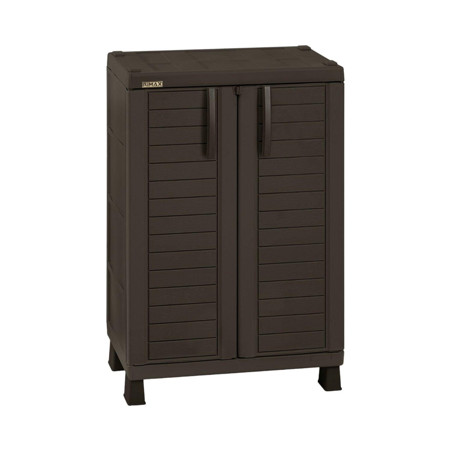 Armario Mediano Baru Wengue Rimax Ruedas No 15 Kg Por Bandeja Negro