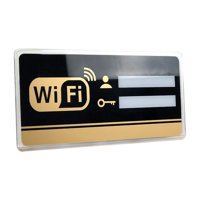 Bothyi - Letrero Wifi Pegatina Espejo Autoadhesivo Tablero De Anuncios Letrero Para Tienda De Hotel 10 Cm × 20 Cm