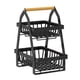 thumbnail image 4 of Cesta De Alambre Rectangular De Metal De 2 Niveles, Color Negro, Para Mostrador De Recepción De Cocina, 4 of 6