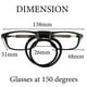 thumbnail image 4 of Gafas de lectura con soporte magnético para colgar en el cuello, gafas de lectura con imán unisex portátiles, montura telescópica con patas largas y marco para la cabeza., 4 of 5