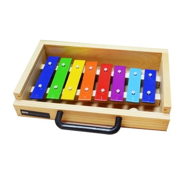 Metalofono 8 Notas Colores Modelo 8cc En Caja