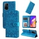 thumbnail image 1 of Funda tipo cartera FOXDOCK para OPPO Reno 5Z 5G , diseño girasol en relieve, cuero PU, cierre magnético, soporte y tarjetero, 1 of 5