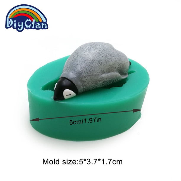DIY Polar Bear Seal Silicone Mold Animal Fondant Cake Decoration Chocolate Clay Mold Hippo Baking Tool