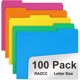 thumbnail image 1 of File Folder, RAZCC 100 Pack 13 Cut Tab Colored File Folders, 1 of 3
