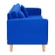 thumbnail image 3 of Sofa New Retro 3c + 2 Pouf Felpa 05 Azul Rey, 3 of 6