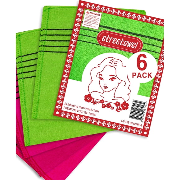 Guante Exfoliante para Baño 6-Pack etreetowel