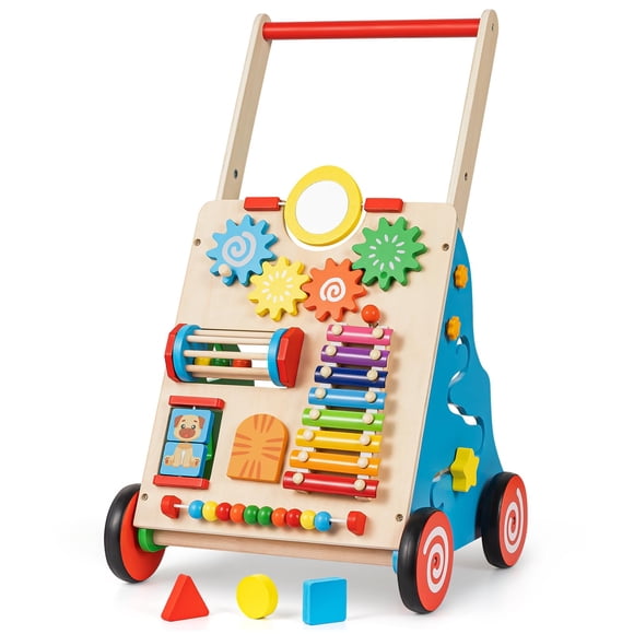 Andador para Bebé HUZU Ajustable 50‑60 cm con Actividad Arcoíris