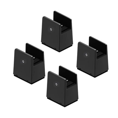 Magideal - 4 Piezas De Elevadores De Muebles De Cama De 0,39 A 1,57 Pulgadas De Diámetro Con Abrazadera De Tornillo, Elevador De Mesa, Elevador De Cama, Elevador Al. 5 Cm Negro 10-37 Mm