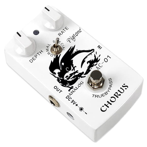 Pedal de Efecto para Guitarra Pigtone Super Chorus PP-25 Blanco