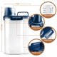 thumbnail image 4 of Contenedor de alimentos TIOVERY 3 L hermético azul con taza, 4 of 8