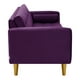 thumbnail image 3 of Sofa Retro 3c + 2 Pouf Felpa 01 Morado, 3 of 6