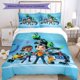 thumbnail image 1 of 3pcs Cartoon-Themed Bedding Set with Duvet Cover & Pillowcases - All-Season, Zipper Closure, High-Definition Print, Rusty Rivets Design, Includes 1 Duvet Cover & 2 Pillowcases for Bedroom Decor, Home, 1 of 1